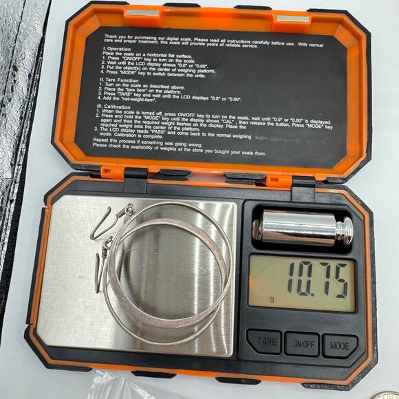 925 Sterling Silver MWS Mexico Dangle Hoop Earrings Modernist Classic Timeless - Picture 6 of 8